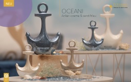 [2100000131747] Skulptur Anker &quot;Oceani&quot; H 13 cm creme